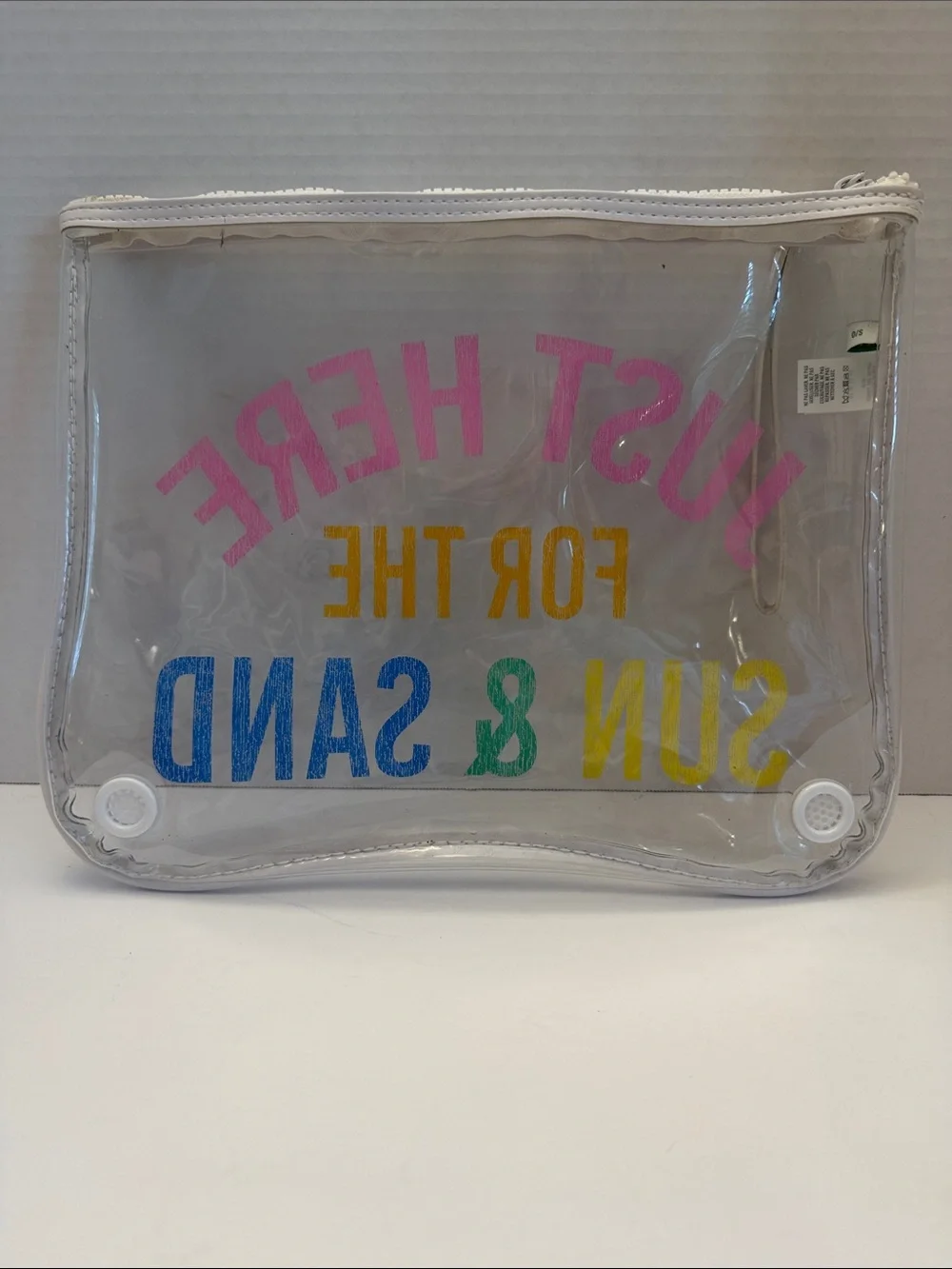 Aerie Clear Beach Pouch - Just Here for the Sun & Sand